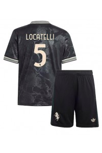 Fotbalové Dres Juventus Manuel Locatelli #5 Dětské Třetí Oblečení 2025-26 Krátký Rukáv (+ trenýrky)